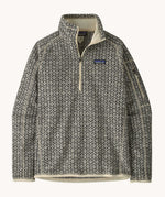 Patagonia Women's Better Sweater 1/4 Zip with a scales print monochrome style print. 