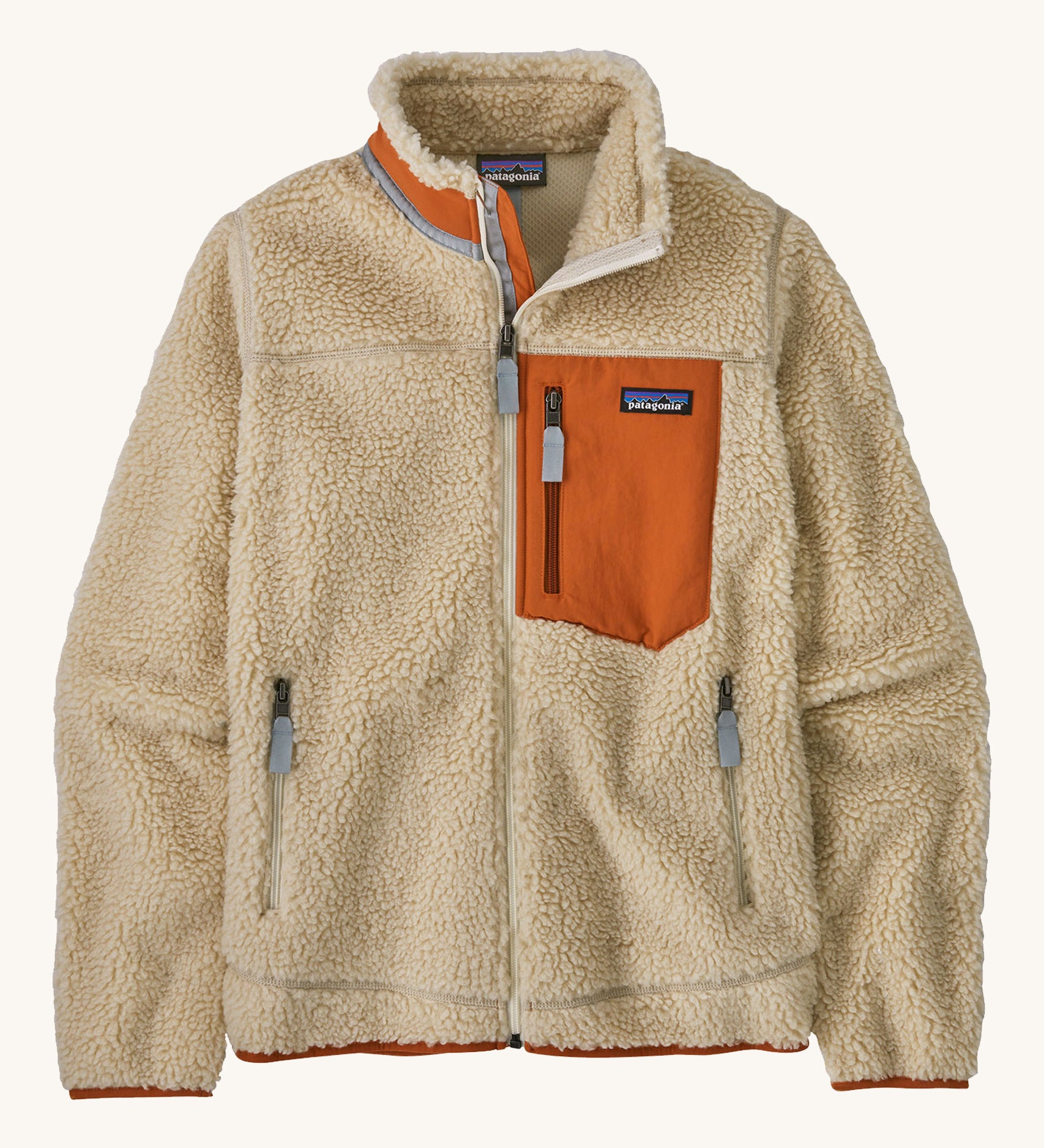 Patagonia Women's Classic Retro-X Jacket in a Dark Natural colour on a plain background. 