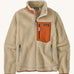 Patagonia Women's Classic Retro-X Jacket in a Dark Natural colour on a plain background. 