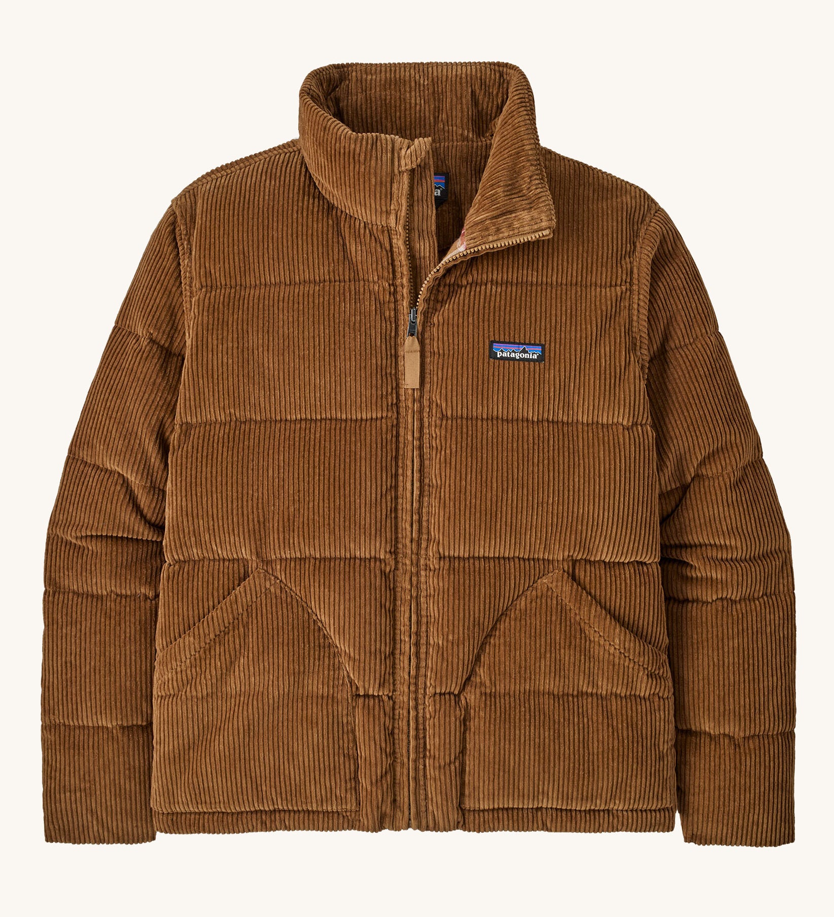 Patagonia Women's Cord Fjord Down Insulated Jacket in a Deer Brown colour. We have a wide range of Patagonia adult's and children's coats and clothing at Babipur.