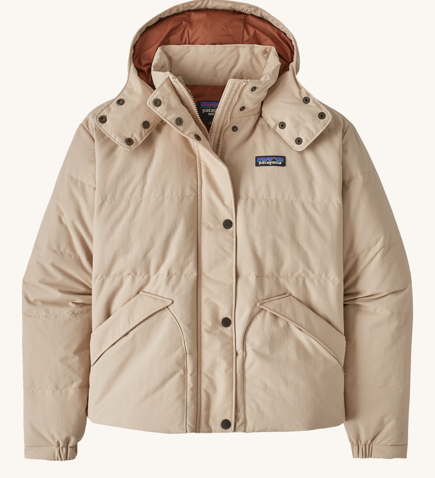 Patagonia Women's Downdrift Jkt Oar Tan on a plain background