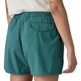 Patagonia Women’s Funhoggers™ Shorts Wetland Blue back view showing elastic waistband and rear pocket