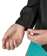 Patagonia womens houdini jacket in black cuff detail