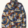 Patagonia women's lightweight synchilla snap-t pullover in a smudge pattern in smolder blue.