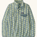 Patagonia women's lightweight synchilla fleece snap-T pullover in a sun Quilt pattern in blue sage.