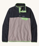 Patagonia Women's Lightweight Synchilla Snap-T Fleece in an Echo Purple colour.