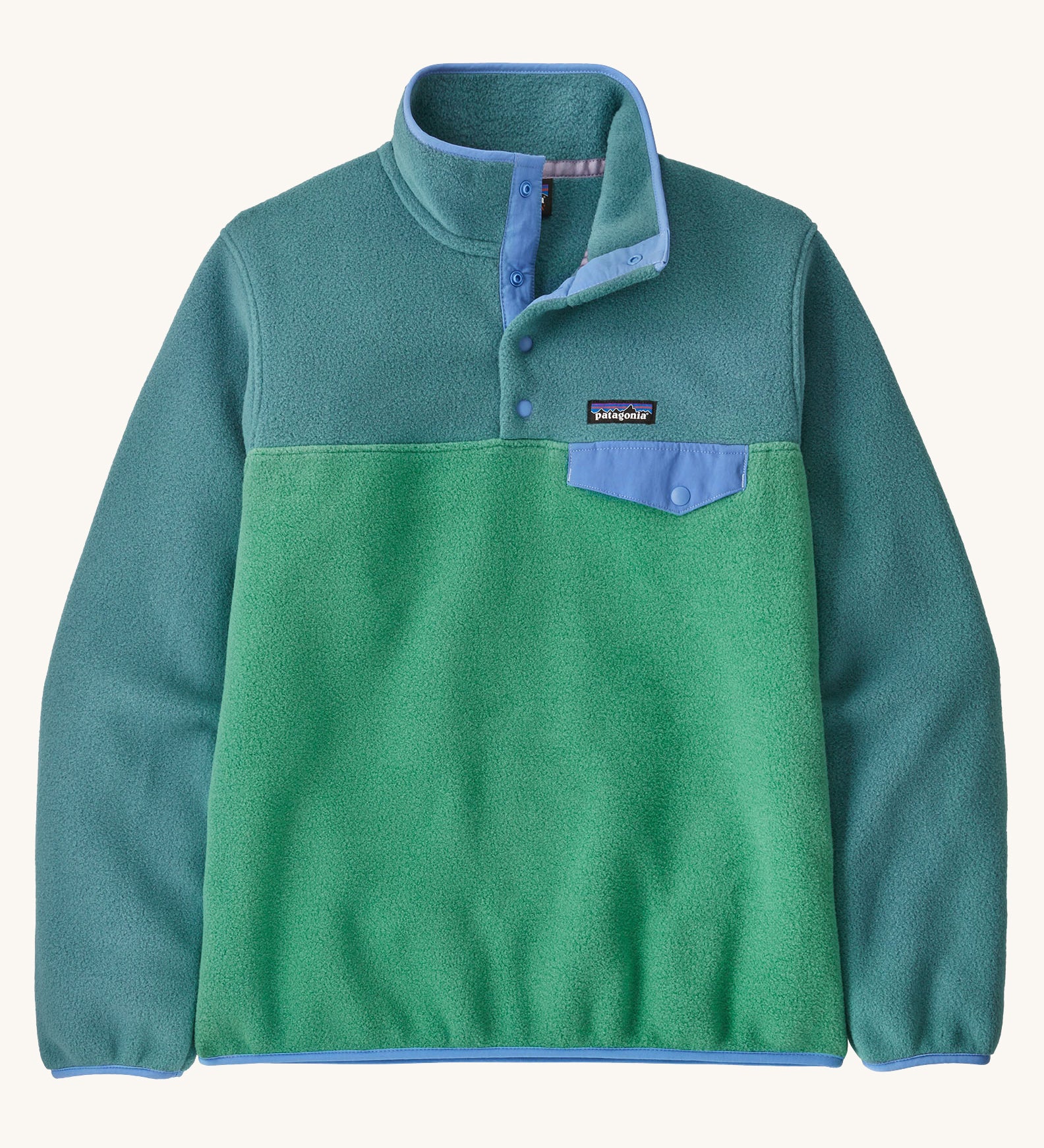 Patagonia Women's Lightweight Synchilla Snap-T Fleece in a Heartleaf Green colour. 