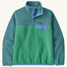 Patagonia Women's Lightweight Synchilla Snap-T Fleece in a Heartleaf Green colour. 