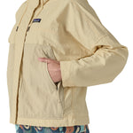 Patagonia women's skysail jacket in a natural colour pocket detail