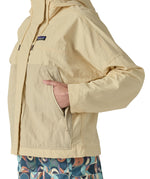 Patagonia women's skysail jacket in a natural colour pocket detail