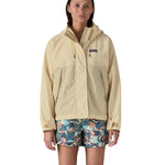 Patagonia women's skysail jacket in a natural colour front detail