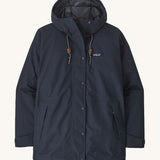 A Patagonia Women's Outdoor Everyday Rain Jacket in a Pitch Blue colour on a plain background.