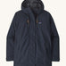 A Patagonia Women's Outdoor Everyday Rain Jacket in a Pitch Blue colour on a plain background.