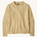 Patagonia Women's Recycled Wool-Blend Crewneck Sweater - in dark natural colour . A heavy knitted  jumper with a chevron style design 