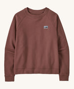 A Patagonia Women's Regenerative Cotton Essential Top in a Dulse Mauve colour on a plain background. 