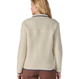 The back of the Patagonia women's retro pile fleece in natural colour available at Babipur 