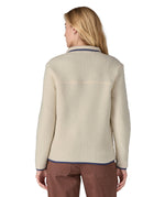 The back of the Patagonia women's retro pile fleece in natural colour available at Babipur 