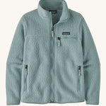 Patagonia Women's Retro Pile Jkt in Thermal Blue on a plain background.