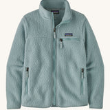 Patagonia Women's Retro Pile Jkt in Thermal Blue on a plain background.