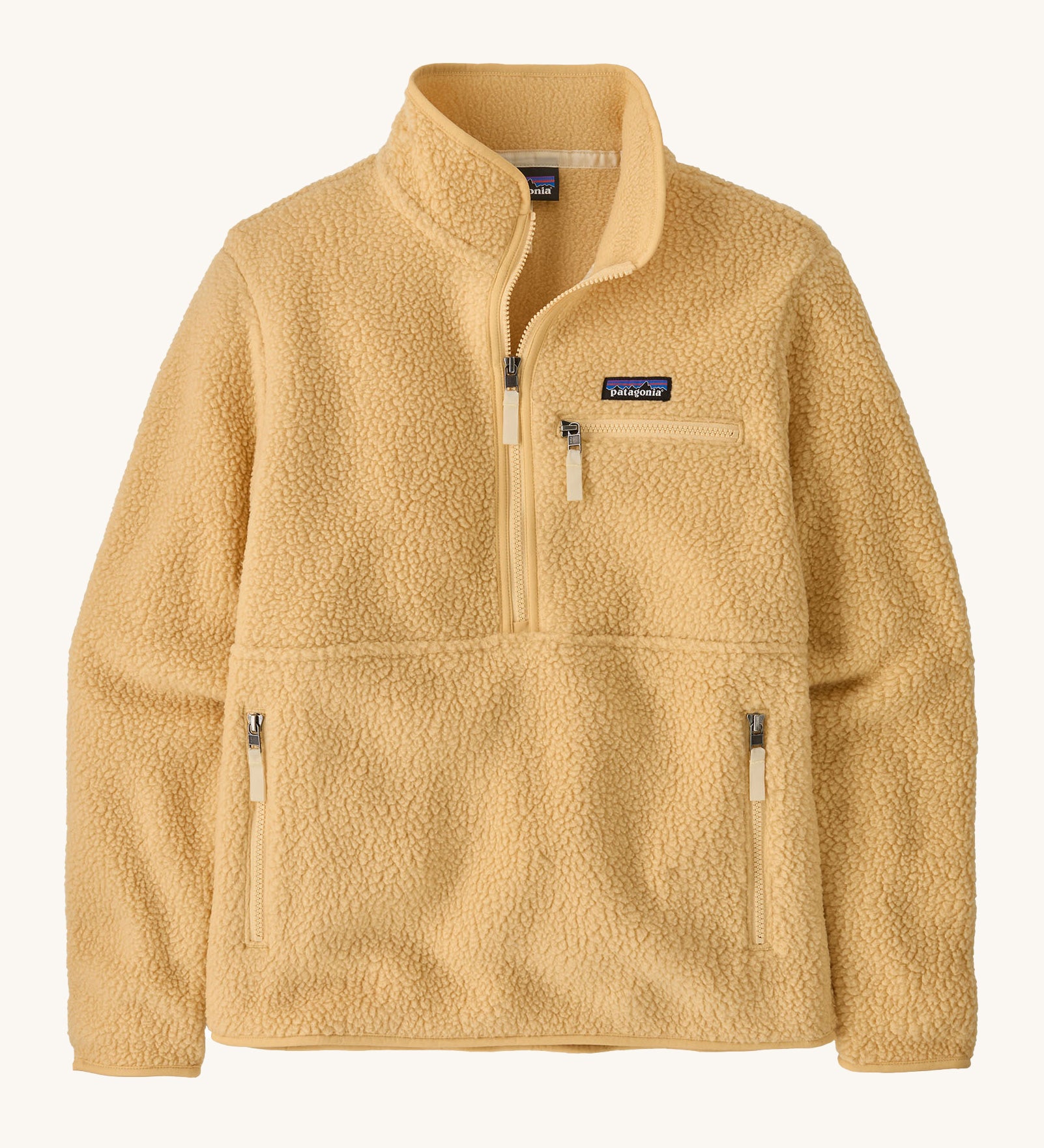 Patagonia Women's Retro Pile Marsupial Fleece in a Beeswax Tan colour