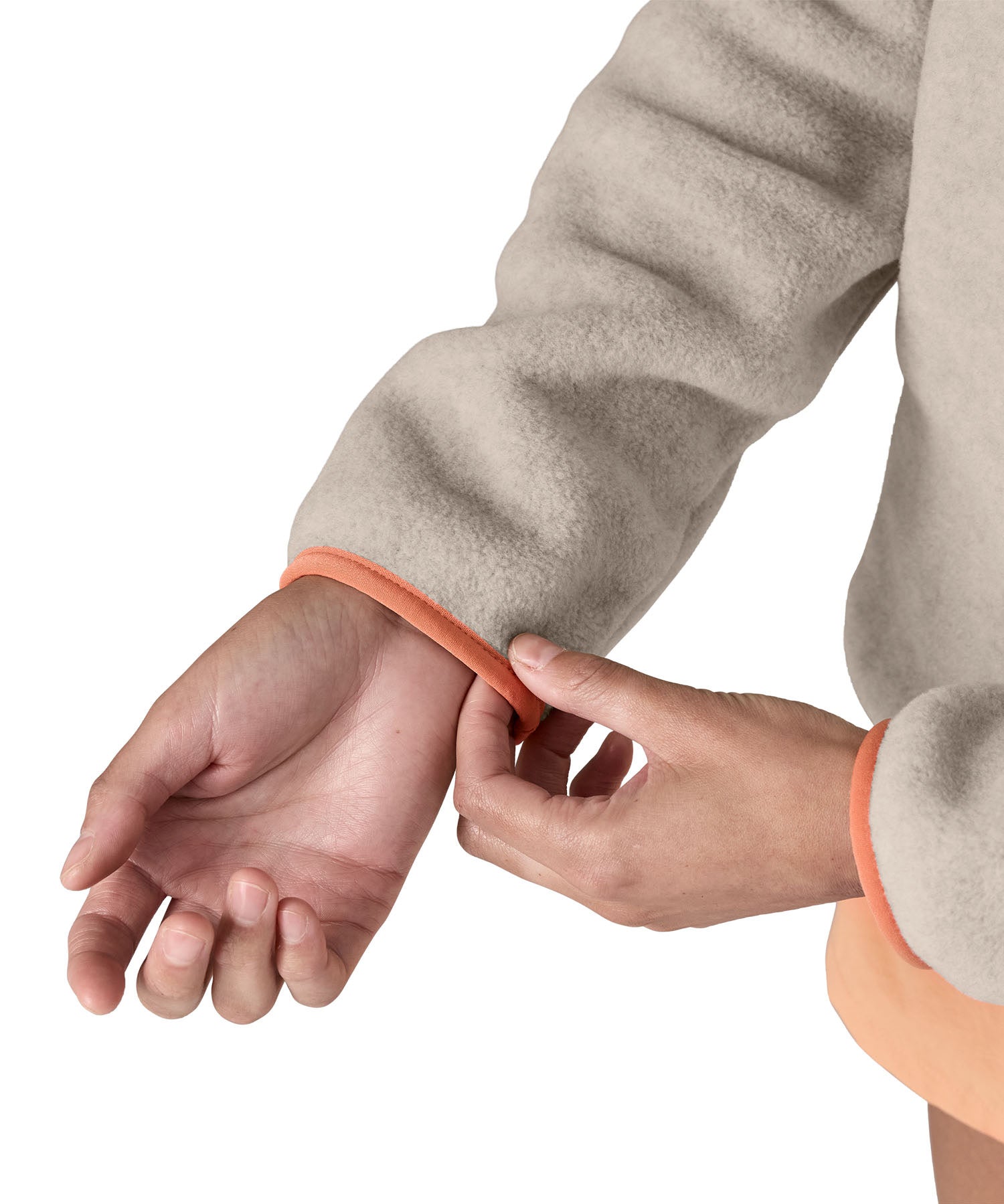 Patagonia women's synchilla fleece cuff detail