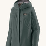 Patagonia Women's Torrentshell 3L Rain Jacket in a Nouveau Green colour pictured on a plain background