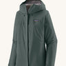 Patagonia Women's Torrentshell 3L Rain Jacket in a Nouveau Green colour pictured on a plain background