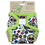 Petit Lulu AIO Pocket Nappy H&amp;L - Crânes mexicains (sur blanc)