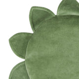 A close up of the Pigeon Organics green dragon hat available at Babipur showing the spine detail running along the top of the hat
