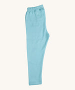 Pigeon Organics leggings - GOTS organic cotton leggings in light turquoise colour, Features a elasticated waistband for a comfortable fit.