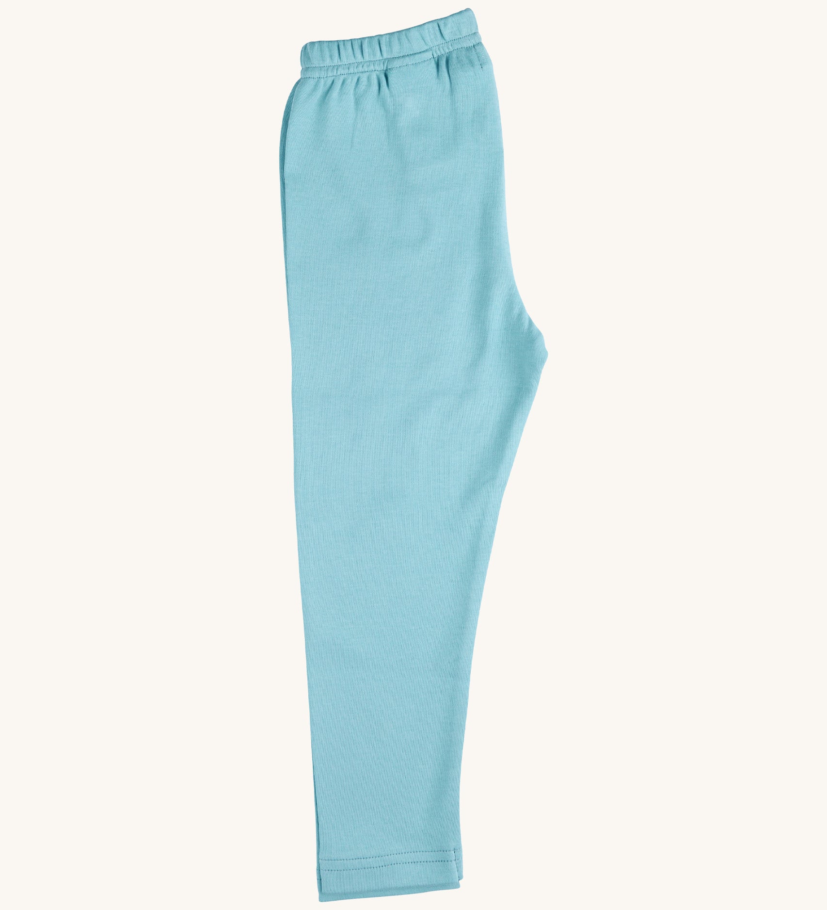 Pigeon Organics leggings - GOTS organic cotton leggings in light turquoise colour, Features a elasticated waistband for a comfortable fit.
