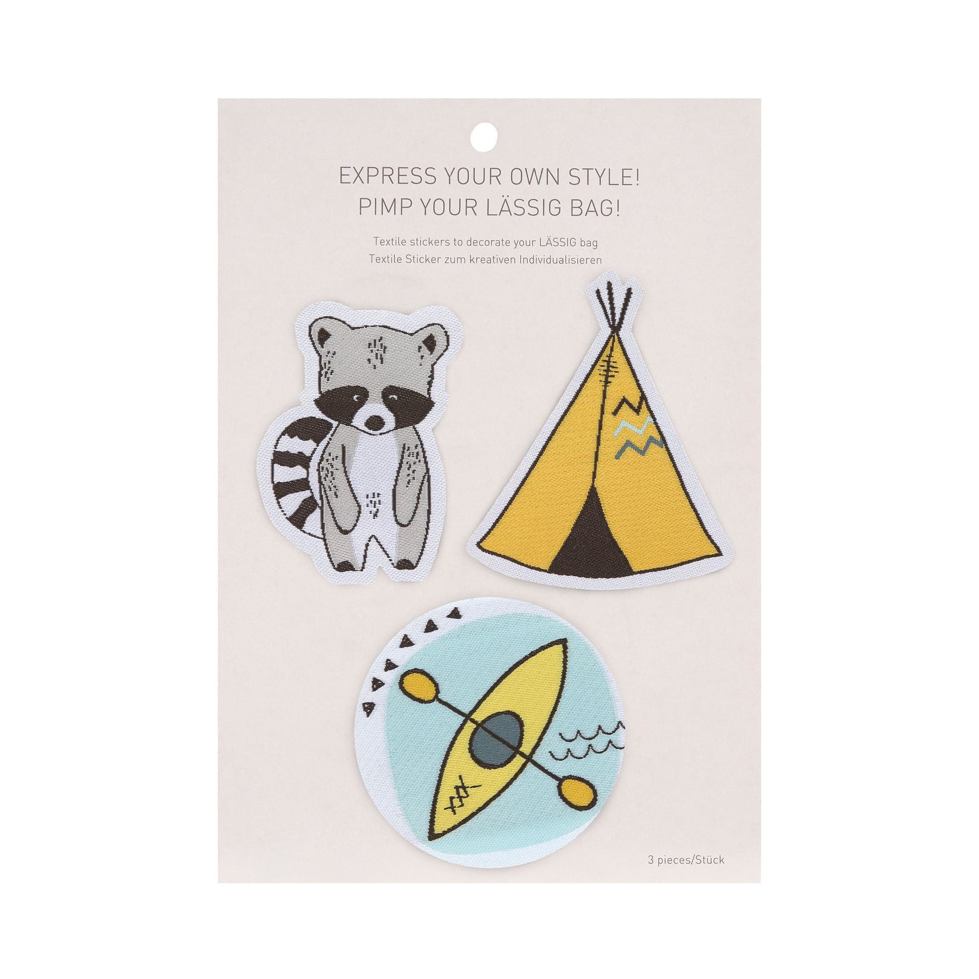 Sticker patches for the lassig kids mini backpack.