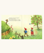 A view of two of the inside pages from the Pippa and Pelle In The Summer Sun children's book written and illustrated by Daniela Drescher.