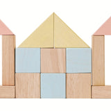 PlanToys Pastel Blocks set on a plain background. 