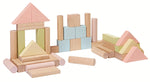 PlanToys Pastel Blocks set on a plain background. 