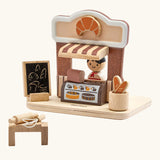 PlanToys bakery shop wooden toy playset.
