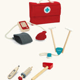 PlanToys doctor play set. Includes a carry bag and other medical equipment