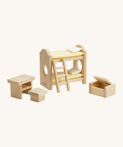 PlanToys Classic Children's Bedroom dolls house furniture set