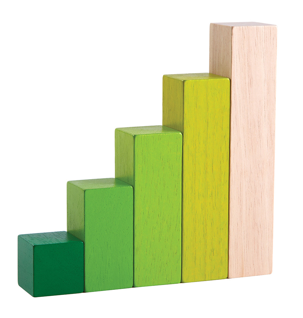 The Plan Toys Ordering Blocks on a plain background. 