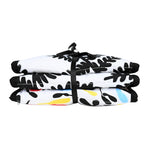 and a striking and bold black fern print on the other