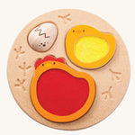 The PlanToys Chicken Puzzle on a plain background.