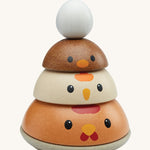 The PlanToys Chicken Nesting - Modern Rustic on a plain background. 