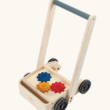 PlanToys gear & go push along wooden baby walker. 