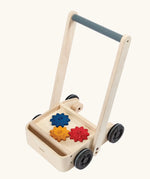 PlanToys gear & go push along wooden baby walker. 