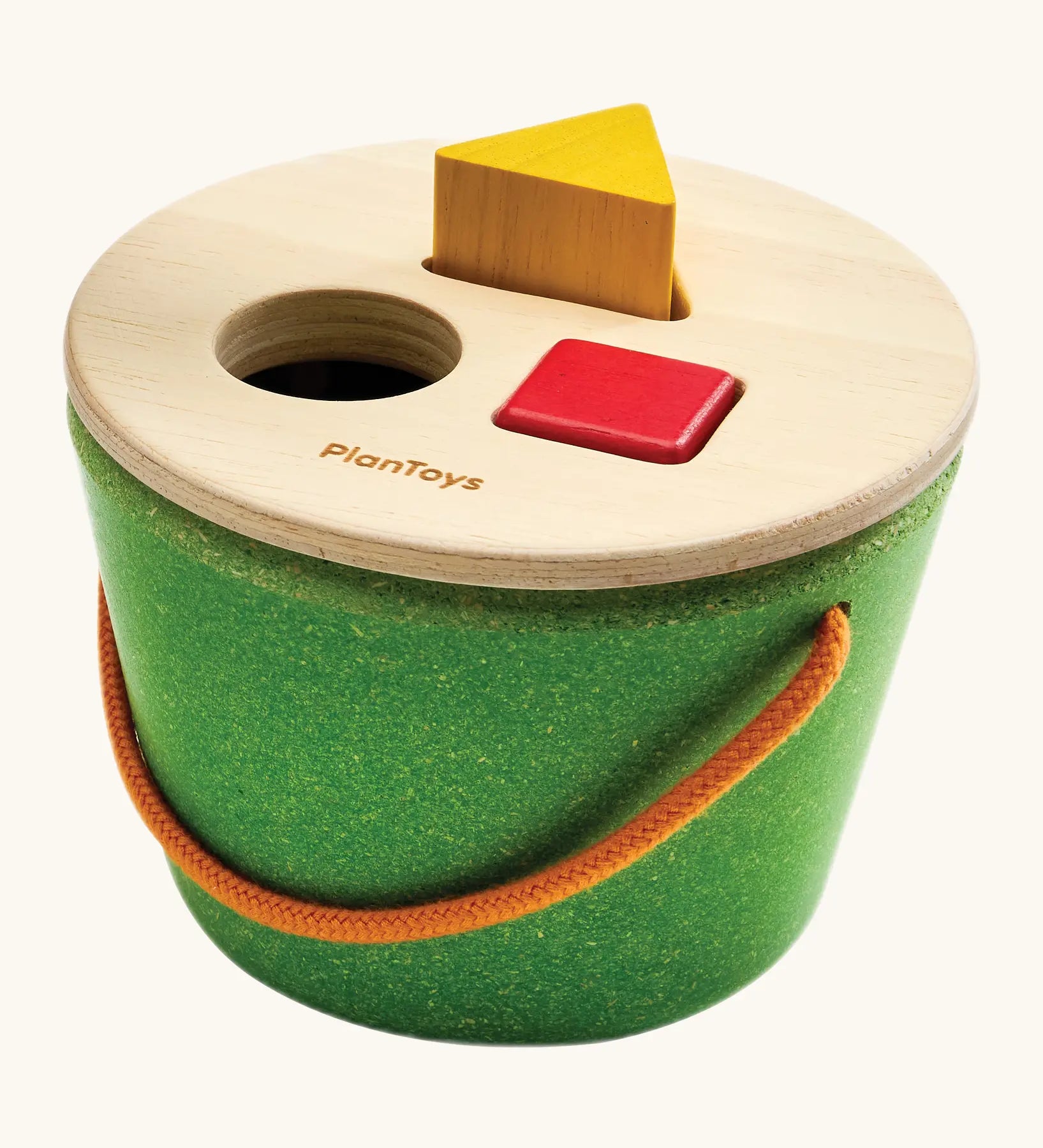 PlanToys Geo Sorting Bucket wooden shape sorting toy