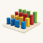 The PlanToys Geometric Peg Board on a plain background. 