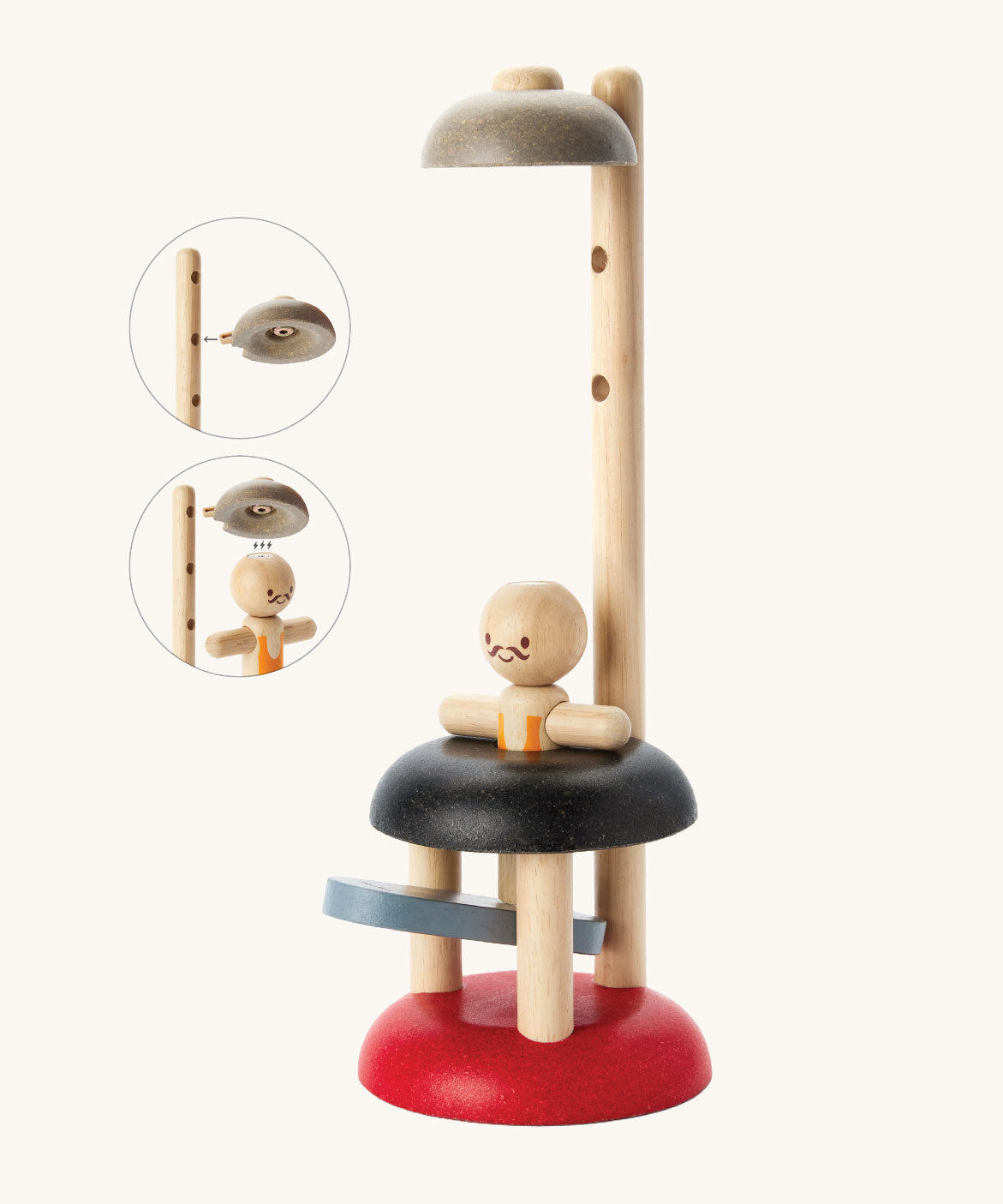 PlanToys Natural Rubberwood Jumping Acrobat Toy. PlanToys have a vast range of sustainable wooden toys are available at Babipur.