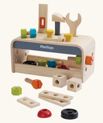 PlanToys little tool bench children's set. Wooden bench with tools, nuts and bolts. 