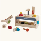 PlanToys wooden little tool bench set children's toy.