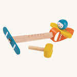 The PlanToys Spin N Fly Airplane on a plain background. 